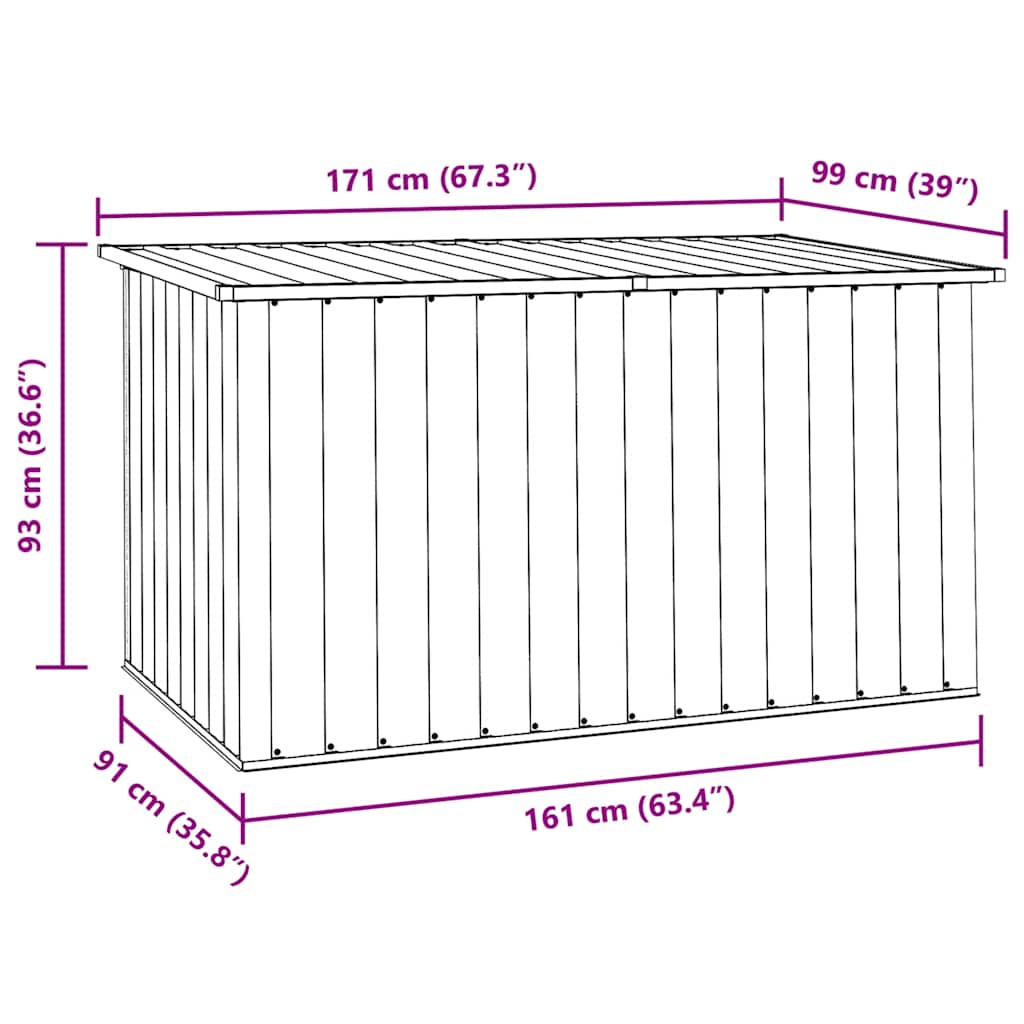 Tuinbox 171x99x93 cm bruin - Afbeelding 11
