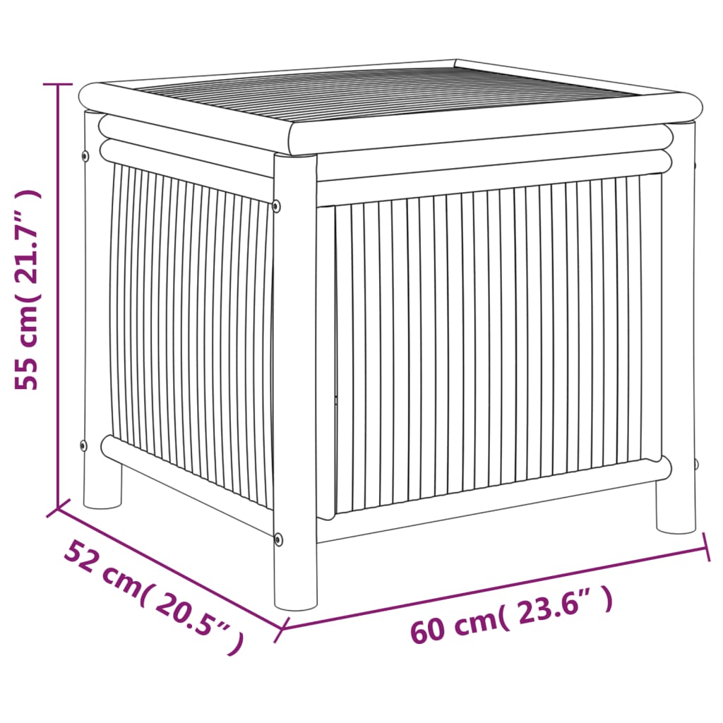 Tuinbox 60x52x55 cm bamboe - Afbeelding 8
