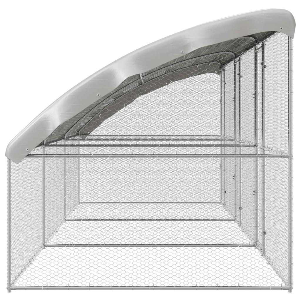 Kippenhok Zilver 600 x 200 x 198.5 cm Gegalvaniseerd staal - Afbeelding 4