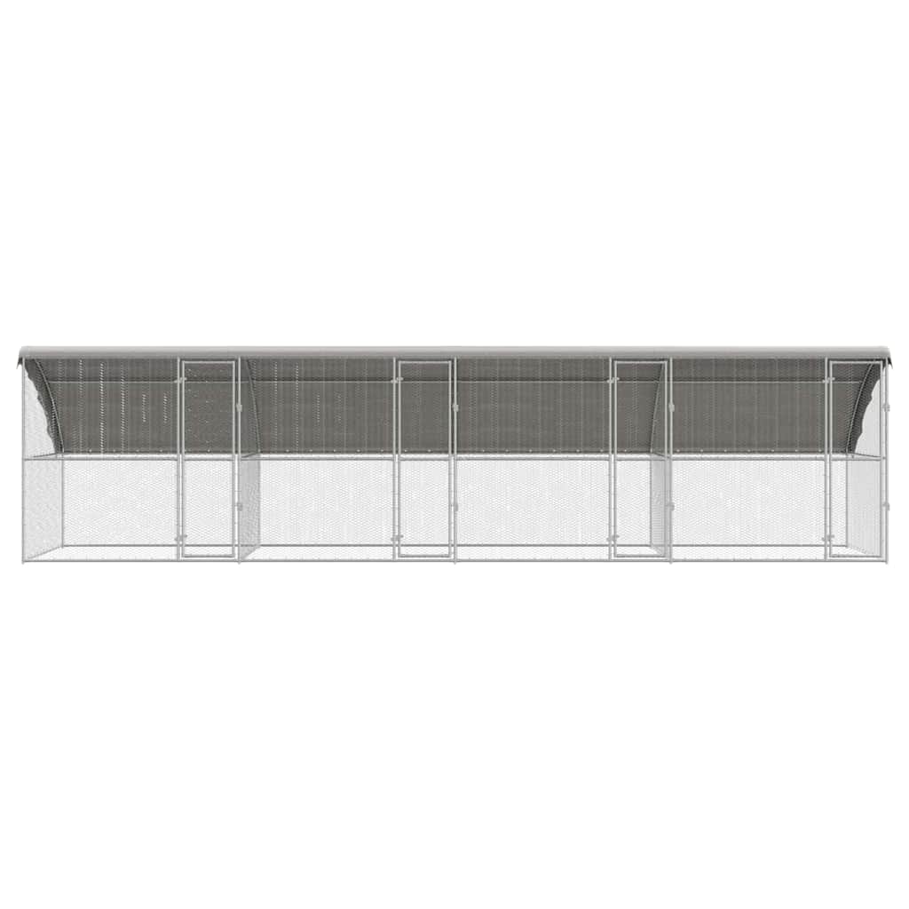 Kippenhok Zilver 800 x 200 x 198.5 cm Gegalvaniseerd staal - Afbeelding 3