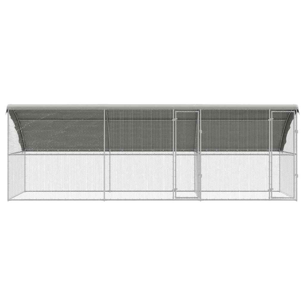 Kippenhok Zilver 600 x 200 x 198.5 cm Gegalvaniseerd staal - Afbeelding 3
