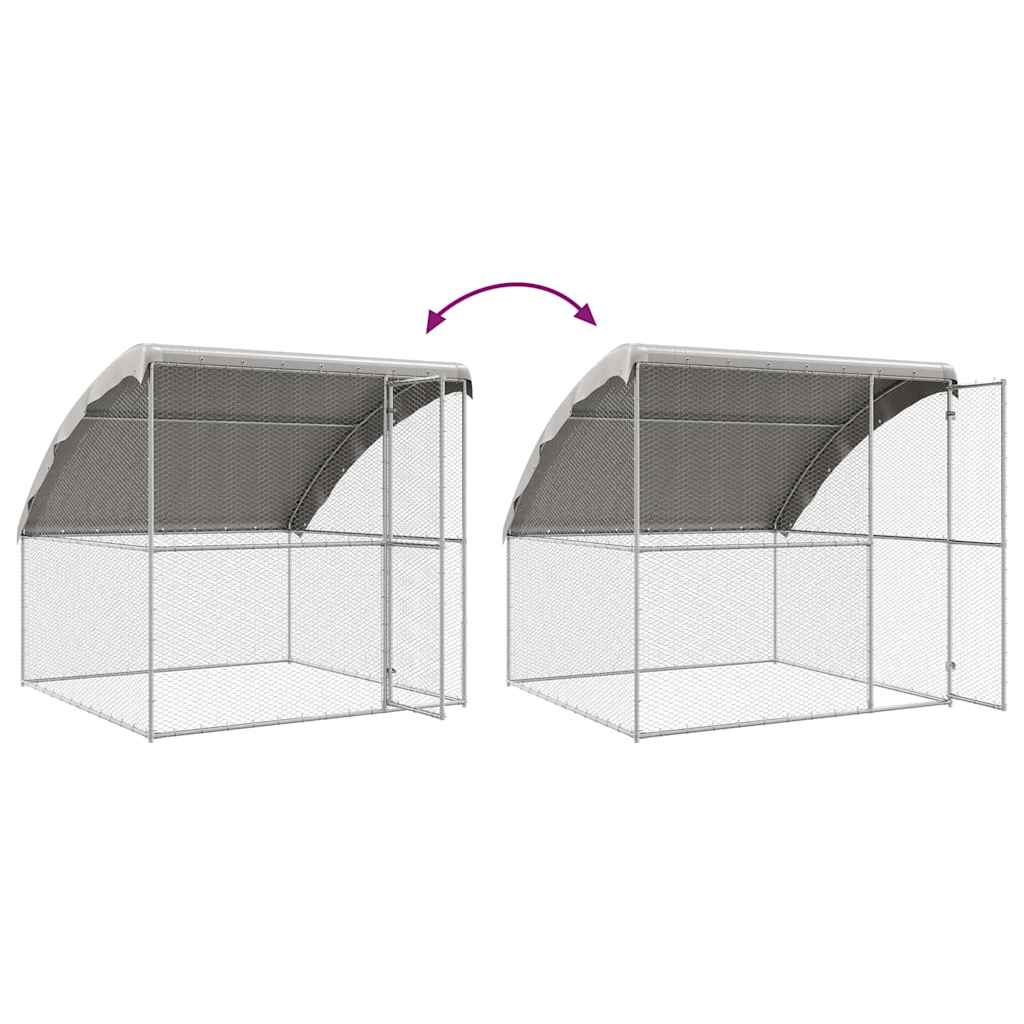 Kippenhok Zilver 600 x 200 x 198.5 cm Gegalvaniseerd staal - Afbeelding 10