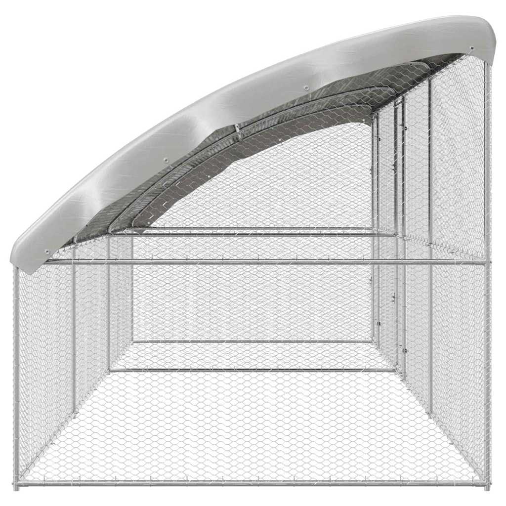 Kippenhok Zilver 600 x 200 x 198.5 cm Gegalvaniseerd staal - Afbeelding 4