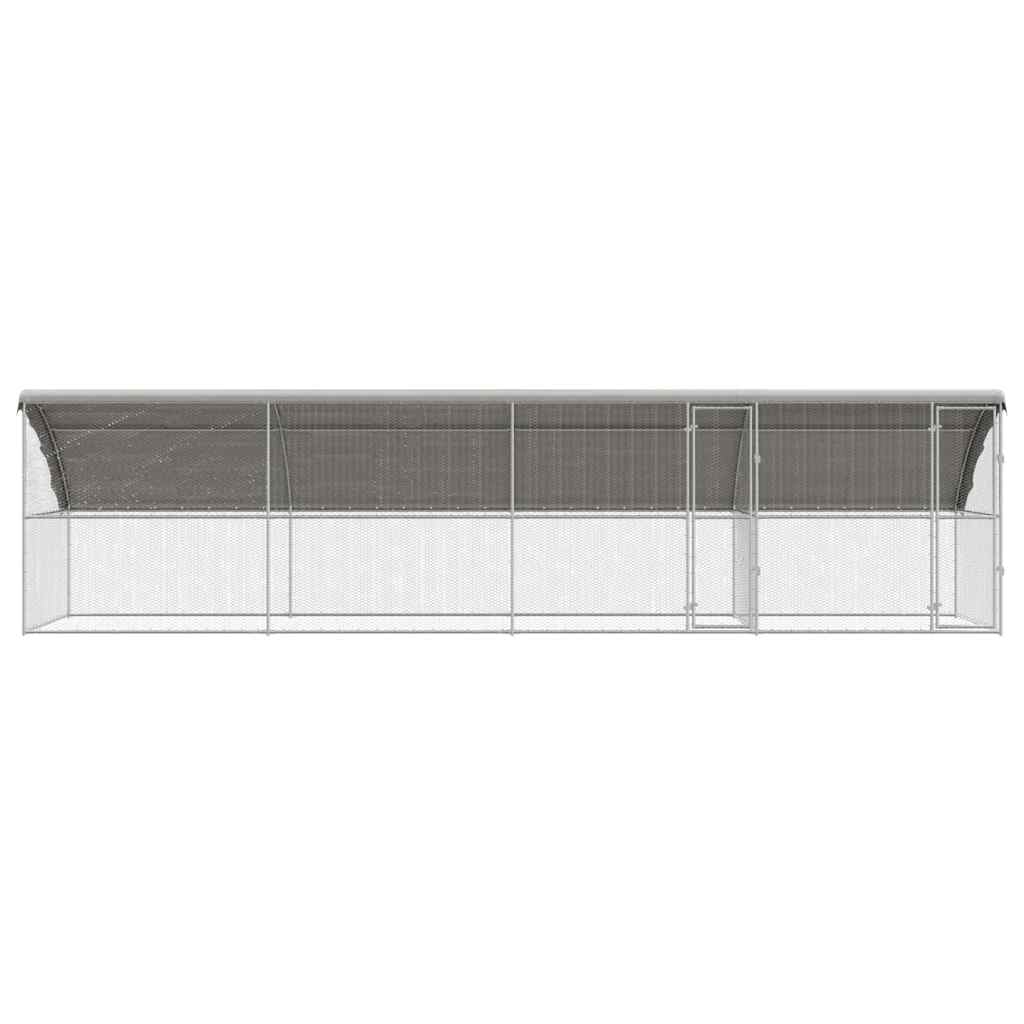 Kippenhok Zilver 800 x 200 x 198.5 cm Gegalvaniseerd staal - Afbeelding 4