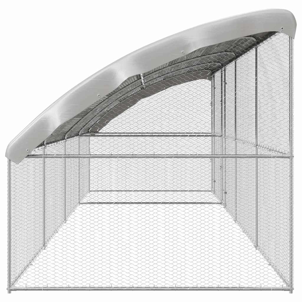 Kippenhok Zilver 800 x 200 x 198.5 cm Gegalvaniseerd staal - Afbeelding 5