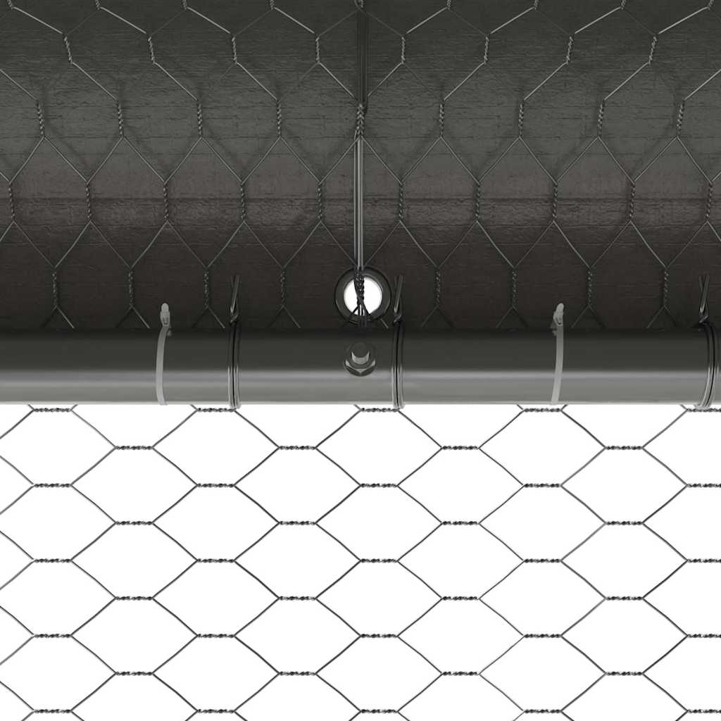 Kippenhok Zilver 400 x 200 x 198.5 cm Gegalvaniseerd staal - Afbeelding 9