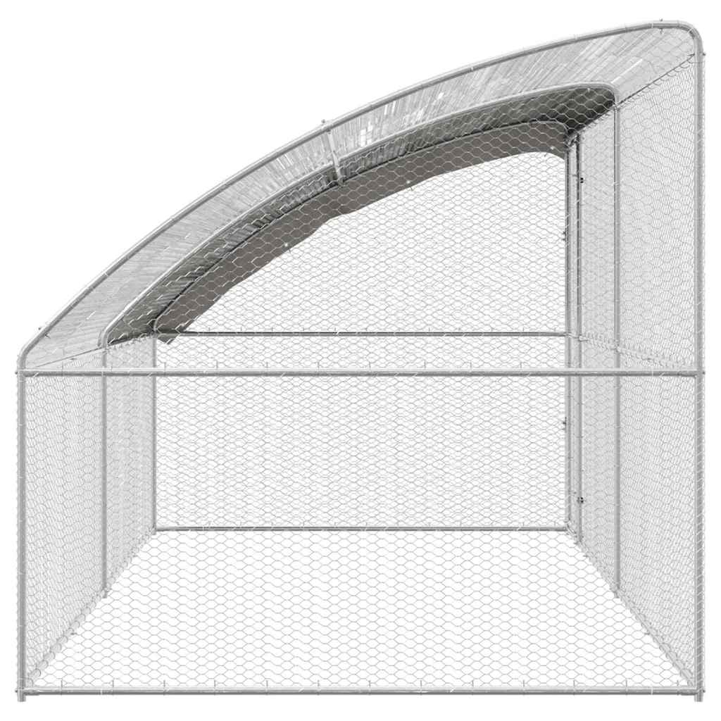 Kippenhok Zilver 400 x 200 x 198.5 cm Gegalvaniseerd staal - Afbeelding 4