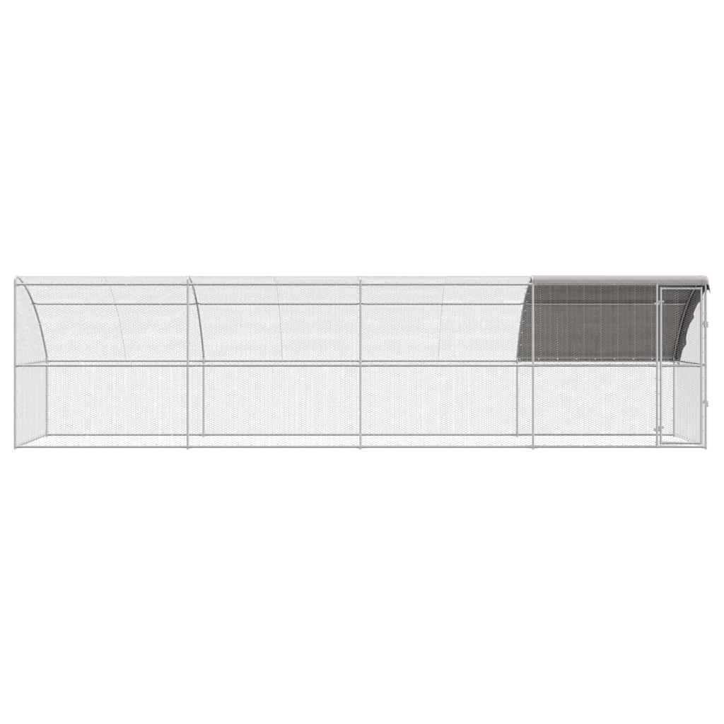 Kippenhok Zilver 800 x 200 x 198.5 cm Gegalvaniseerd staal - Afbeelding 3