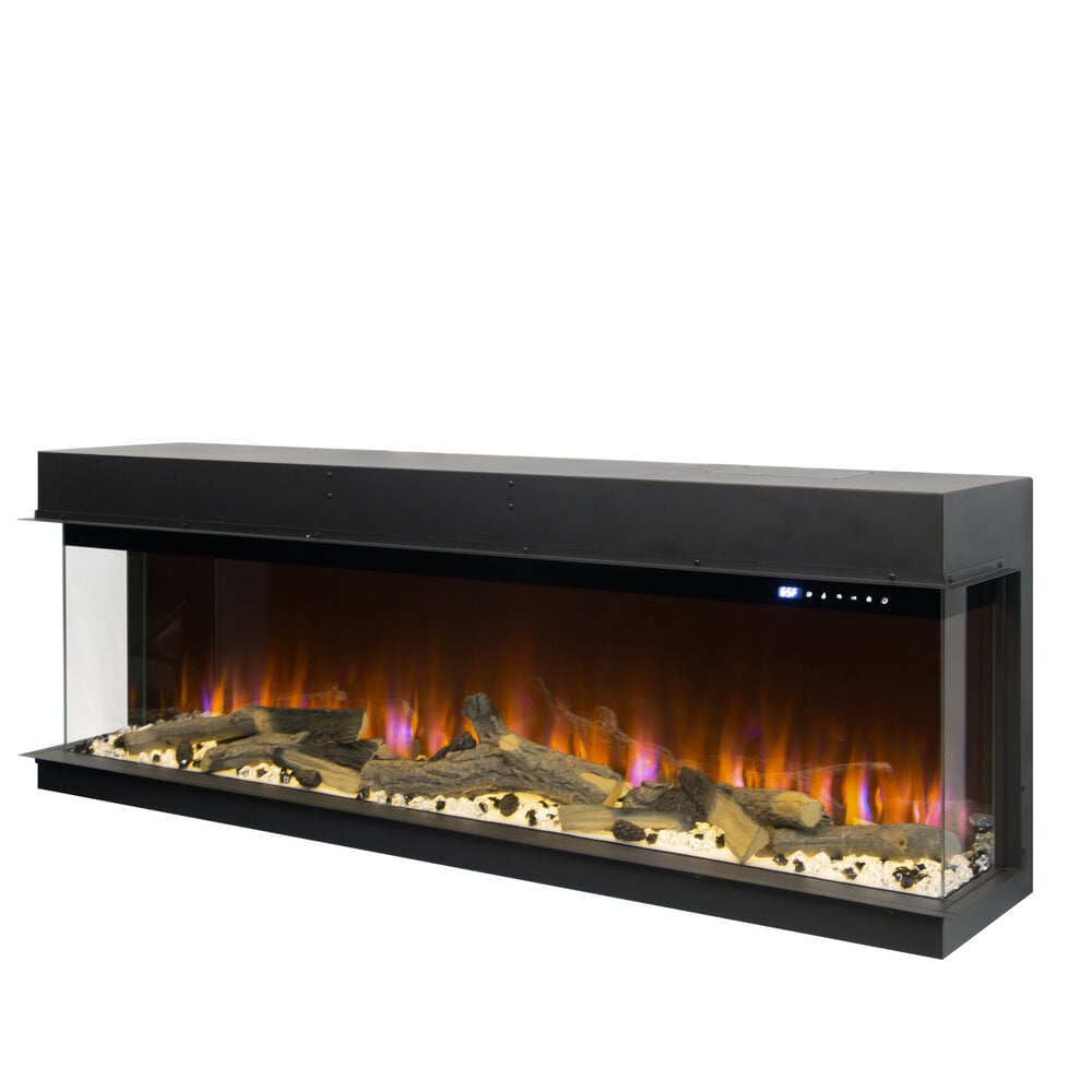 Amsterdam 30CM DIEP - 127 CM 3D INBOUW Elektrische Sfeerhaard MET VERWARMING + WIFI + APP FUNCTIE