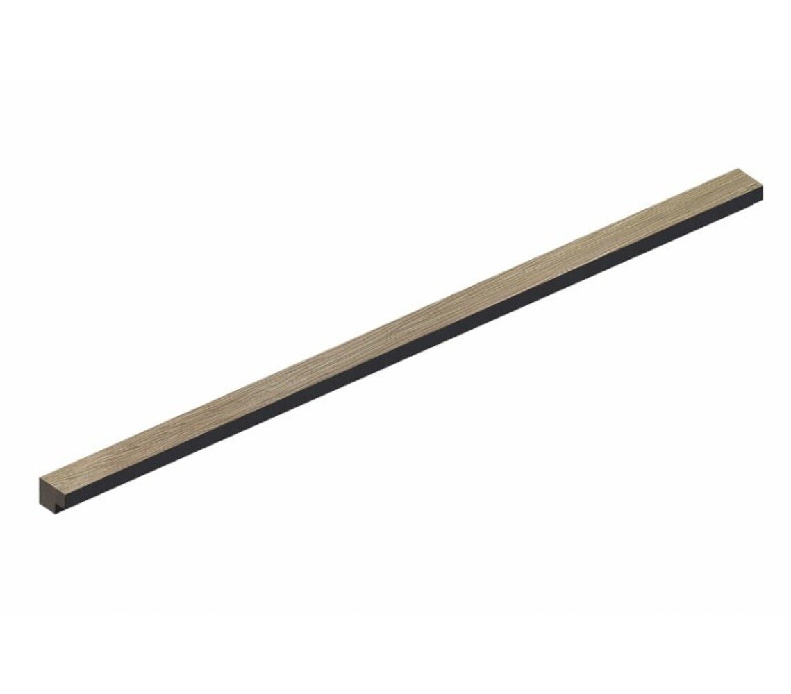 Eindlat Lattenwand kleur: 16 MM Walnoot 260x2,7x1,6