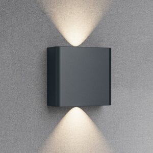OPPIO SQUARE - Antraciet - Up & Down - LED Wandlamp - Voor Buiten en Binnen