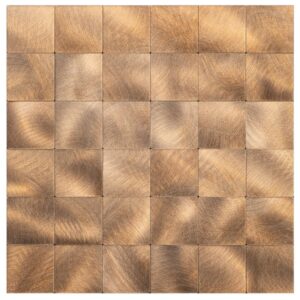 XL Geborsteld Brons - Grote blokken - Zelfklevend Mozaiek 305x305x4mm