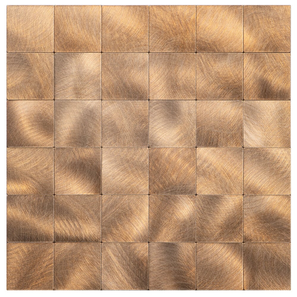 XL Geborsteld Brons - Grote blokken - Zelfklevend Mozaiek 305x305x4mm