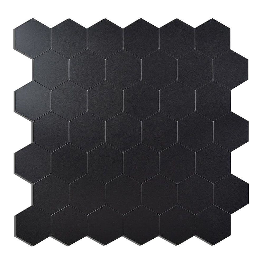 XL Midnight Black HEXAGON MATT - Zelfklevende Mozaïek 29x28.8x4mm