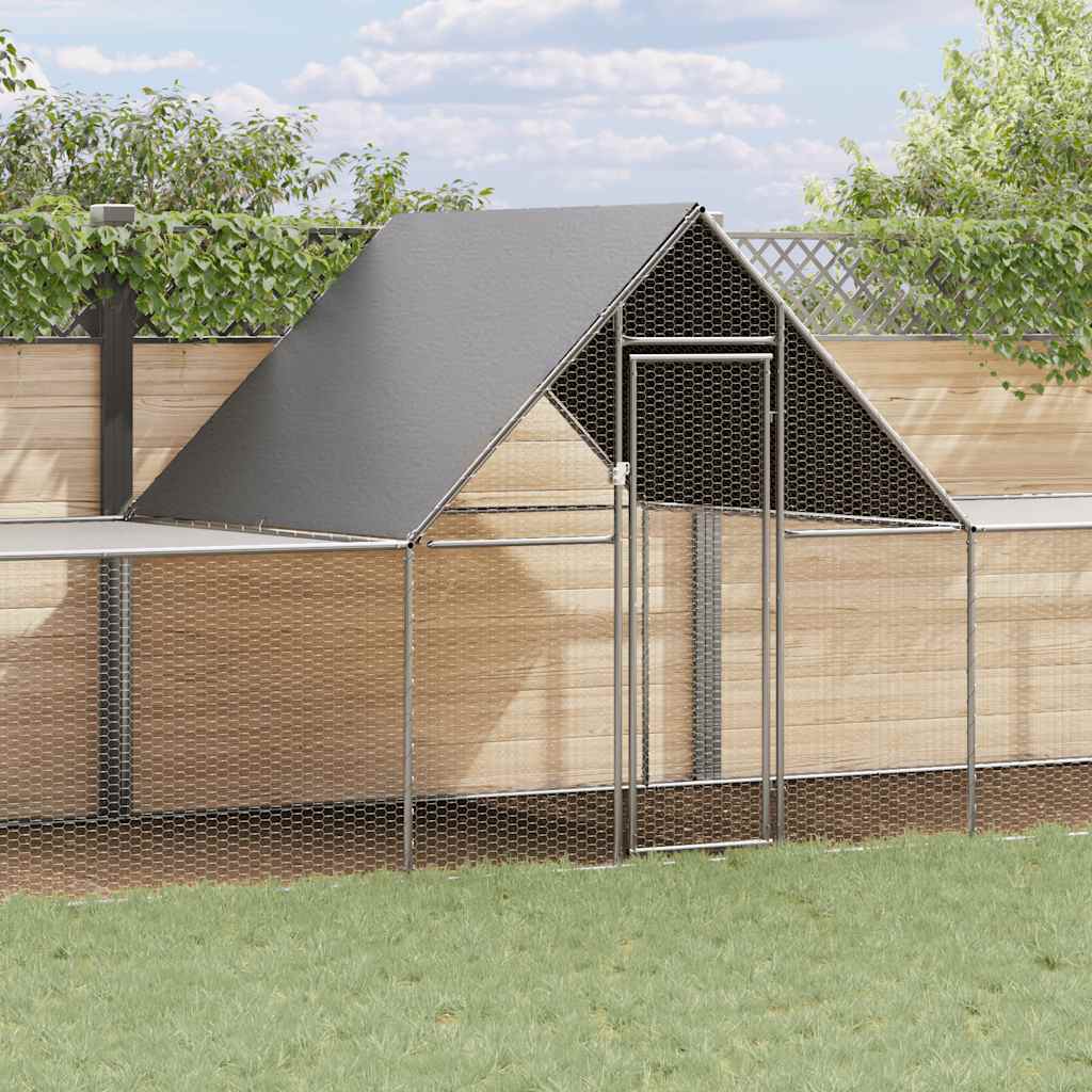Kippenren 10x2x2 m gegalvaniseerd staal