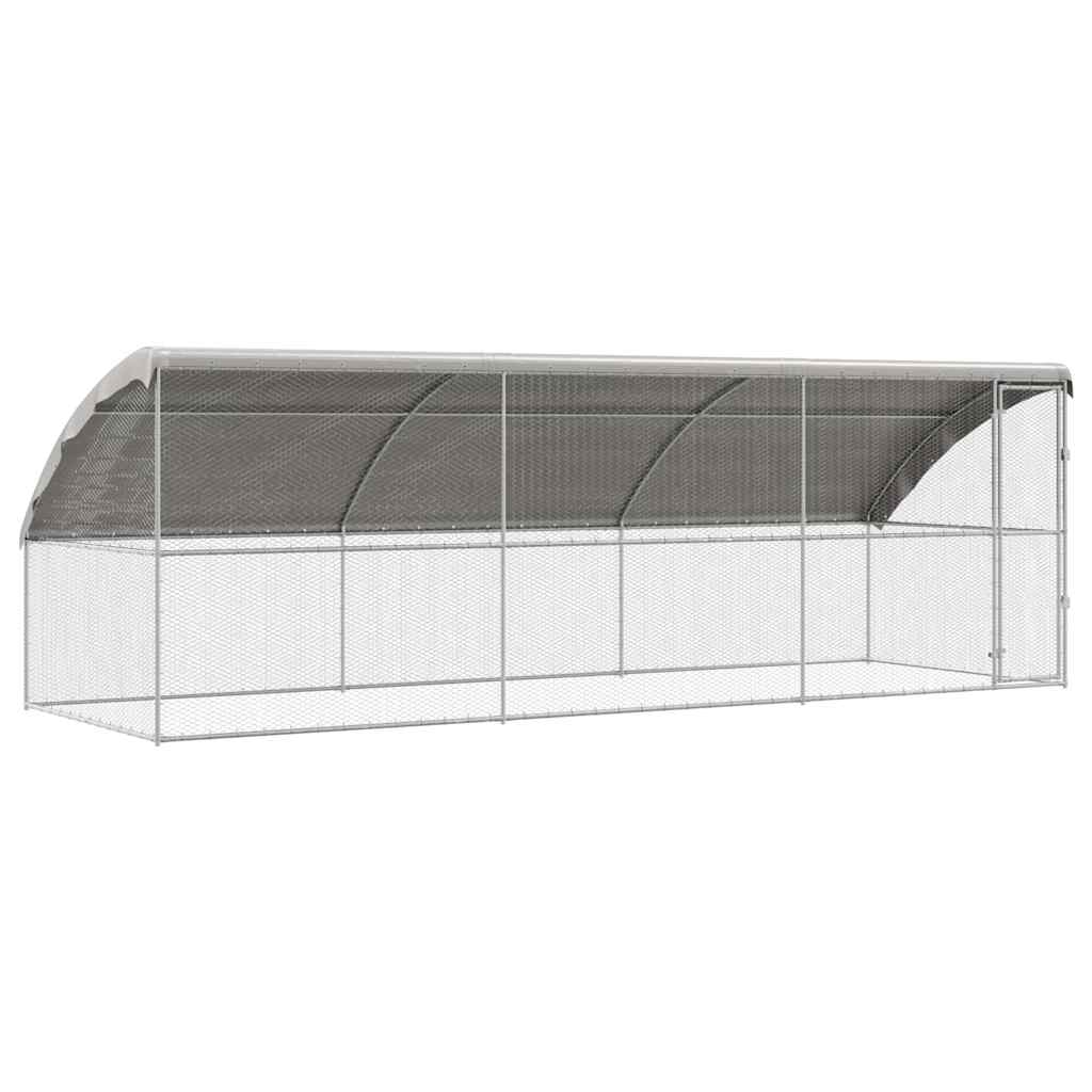 Kippenhok Zilver 600 x 200 x 198.5 cm Gegalvaniseerd staal - Afbeelding 2