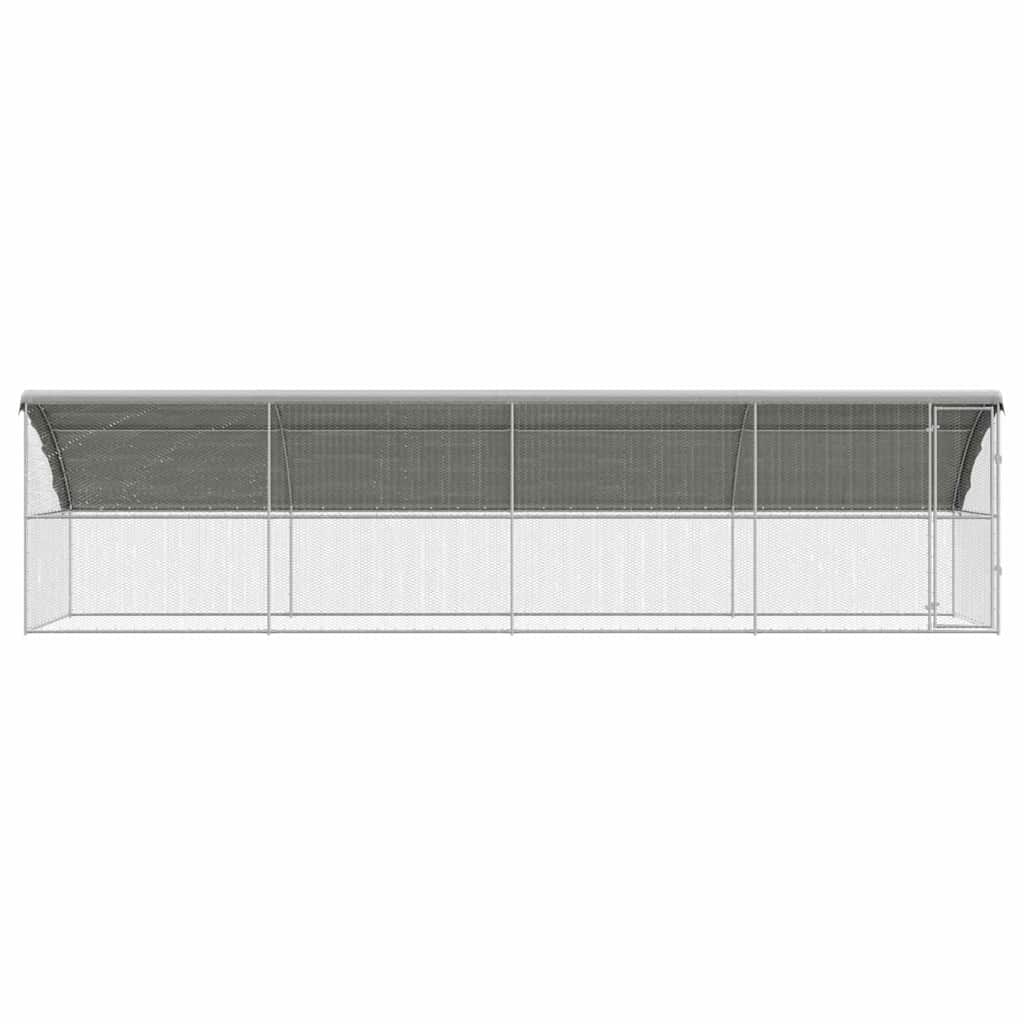 Kippenhok Zilver 800 x 200 x 198.5 cm Gegalvaniseerd staal - Afbeelding 3