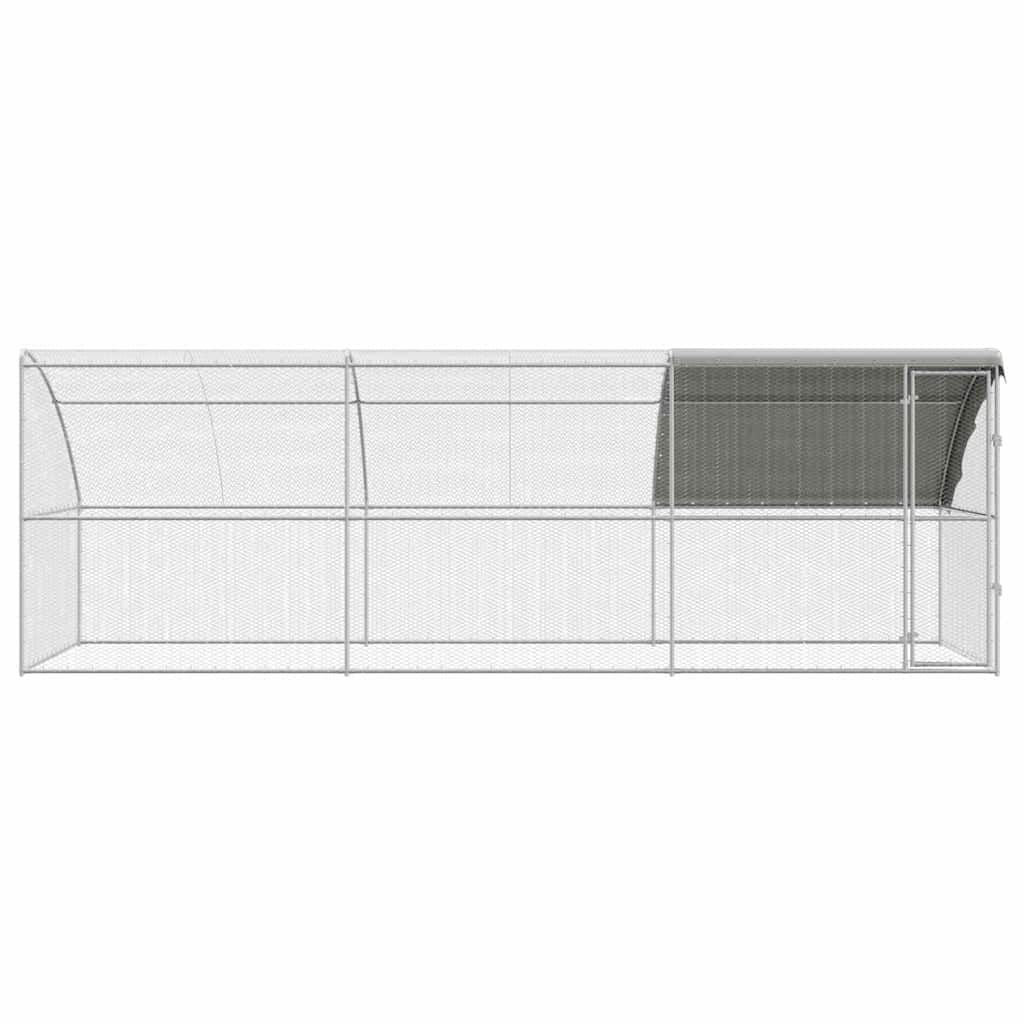 Kippenhok Zilver 600 x 200 x 198.5 cm Gegalvaniseerd staal - Afbeelding 3