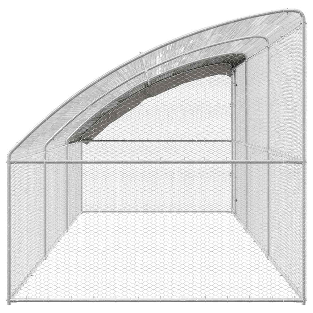 Kippenhok Zilver 600 x 200 x 198.5 cm Gegalvaniseerd staal - Afbeelding 4