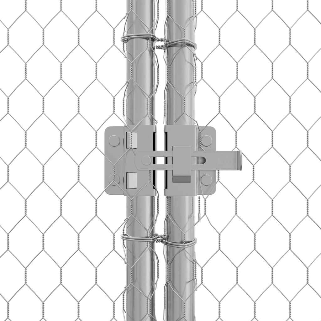 Kippenhok Zilver 400x170x177cm Gegalvaniseerd staal - Afbeelding 7