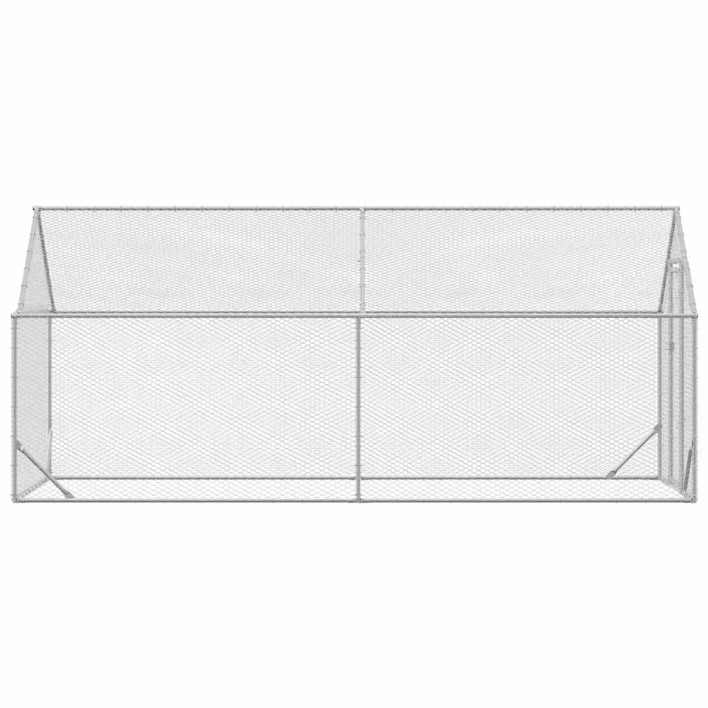 Kippenhok Zilver 400x170x177cm Gegalvaniseerd staal - Afbeelding 5