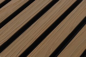 TEAK - Zwarte strepen - Gevelbekleding – Composiet | 290 x 22 cm | Gevel | Tuin | 3D Houtnerf
