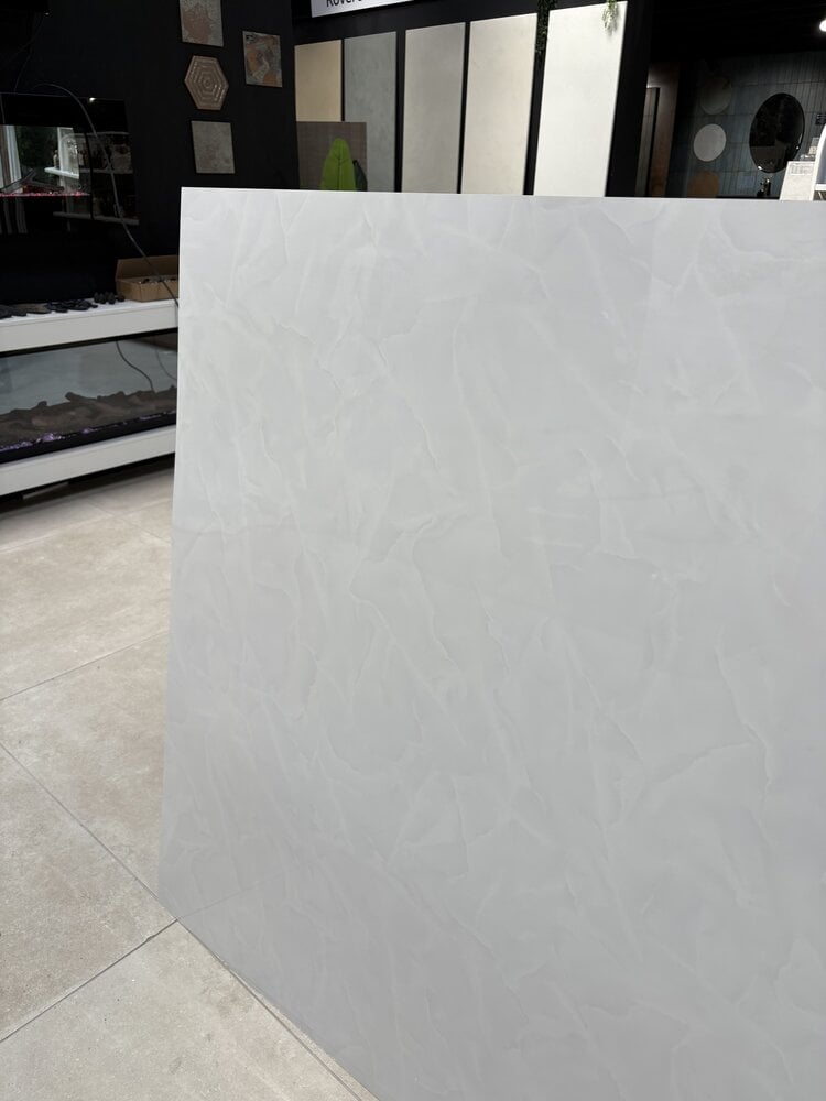 120x280x0,3 cm - PVC Wandpaneel PONERA Licht Grijs - Hoogglans - Afbeelding 2