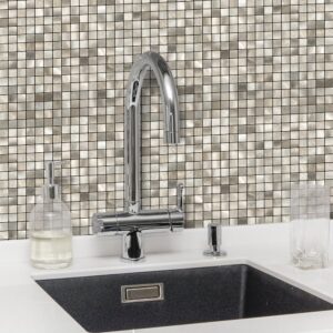 Geborsteld MINI blokjes Goud - Zelfklevend Mozaiek 265x265x4mm