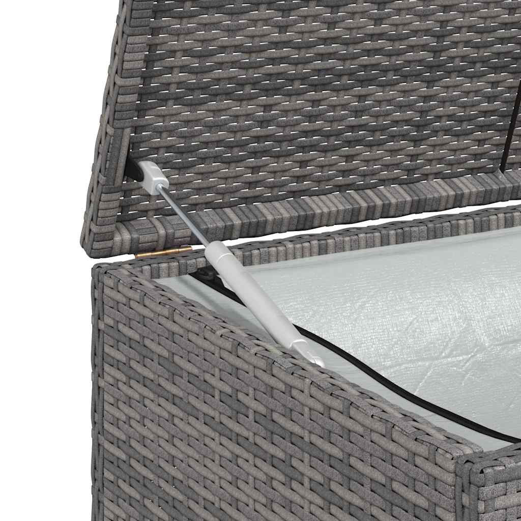 Tuinbox 120x50x60 cm poly rattan grijs - Afbeelding 9