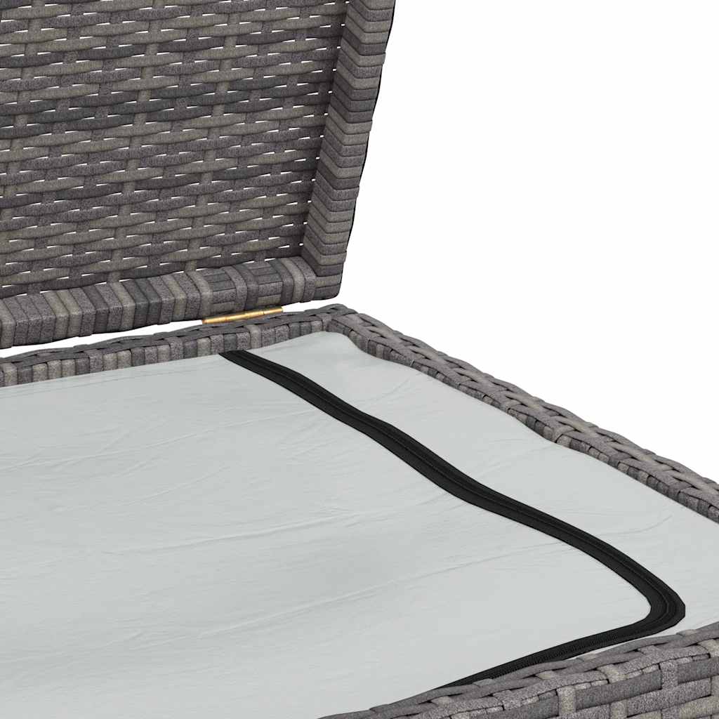 Tuinbox 120x50x60 cm poly rattan grijs - Afbeelding 10