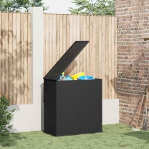 Tuinbox 100x49x103,5 cm polyetheen rattan zwart
