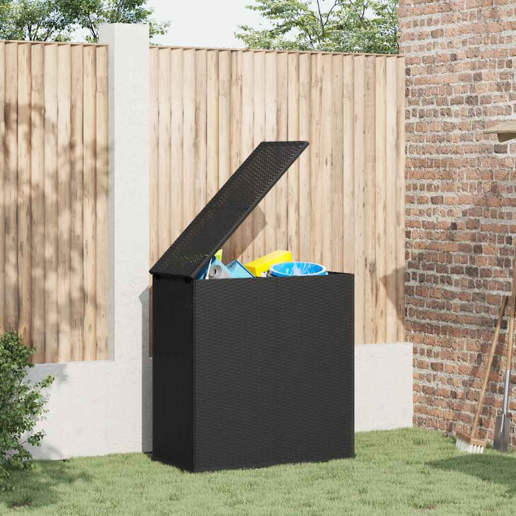 Tuinbox 100x49x103,5 cm polyetheen rattan zwart