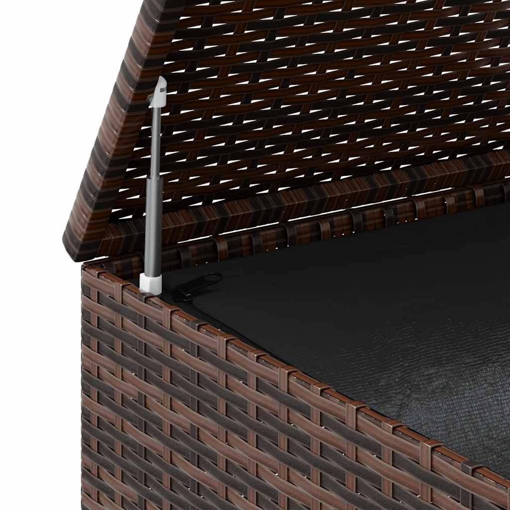 Tuinbox 100x49x103,5 cm polyetheen rattan bruin - Afbeelding 9