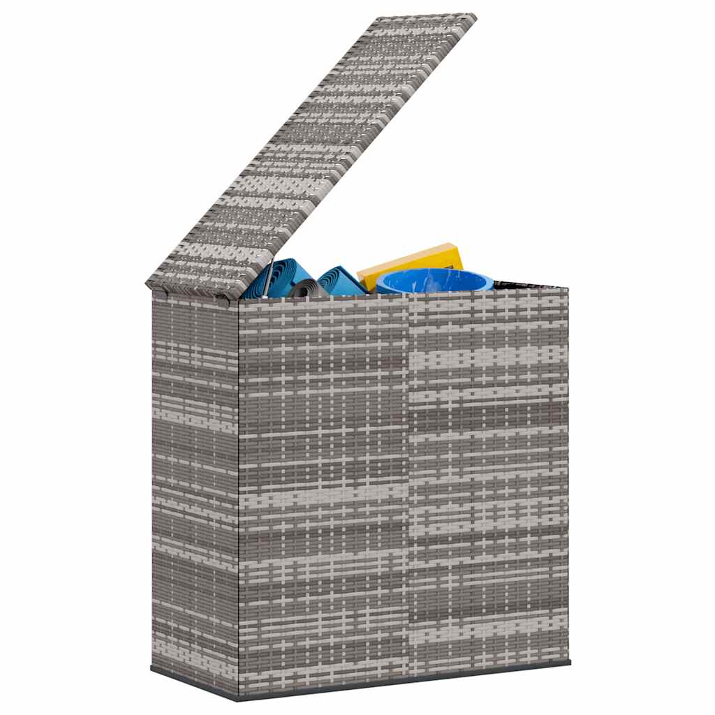 Tuinbox 100x49x103,5 cm polyetheen rattan grijs - Afbeelding 7