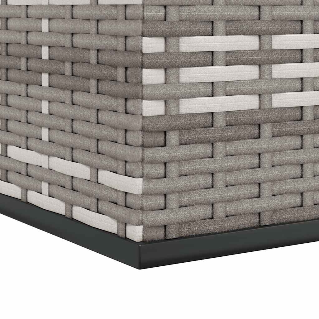 Tuinbox 100x49x103,5 cm polyetheen rattan grijs - Afbeelding 8