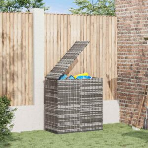 Tuinbox 100x49x103,5 cm polyetheen rattan grijs