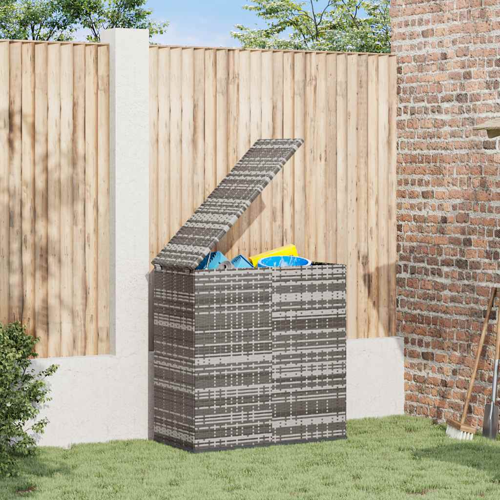 Tuinbox 100x49x103,5 cm polyetheen rattan grijs