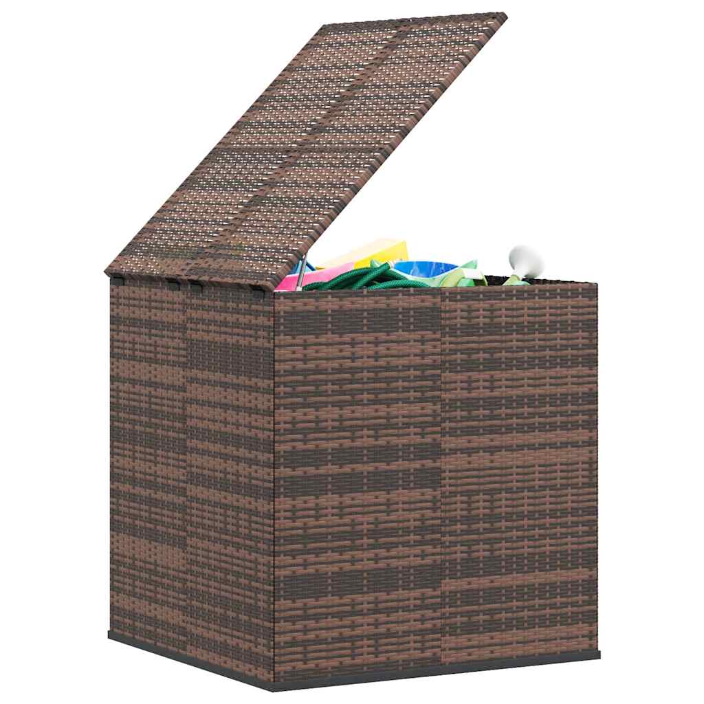 Tuinbox 100x97,5x104 cm polyetheen rattan bruin - Afbeelding 6