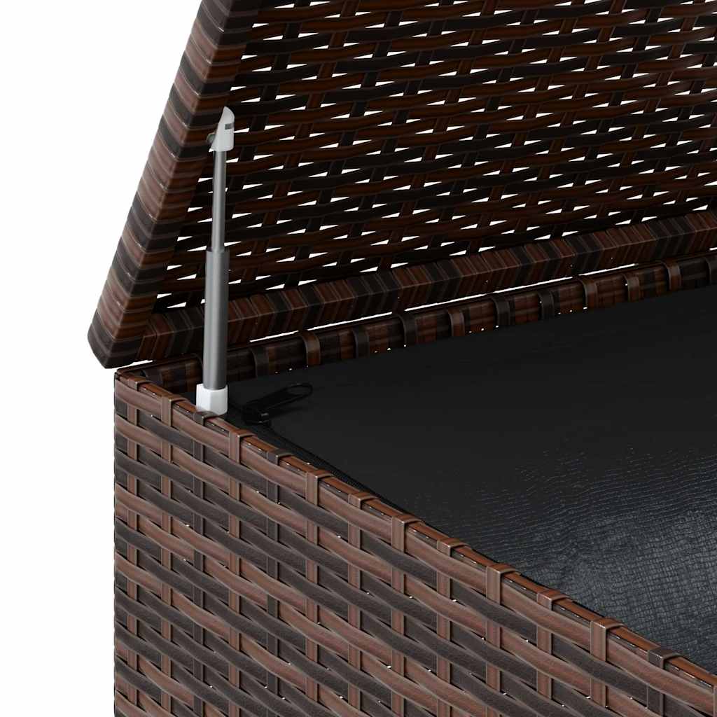 Tuinbox 100x97,5x104 cm polyetheen rattan bruin - Afbeelding 8