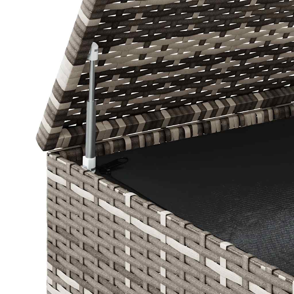 Tuinbox 100x97,5x104 cm polyetheen rattan grijs - Afbeelding 8