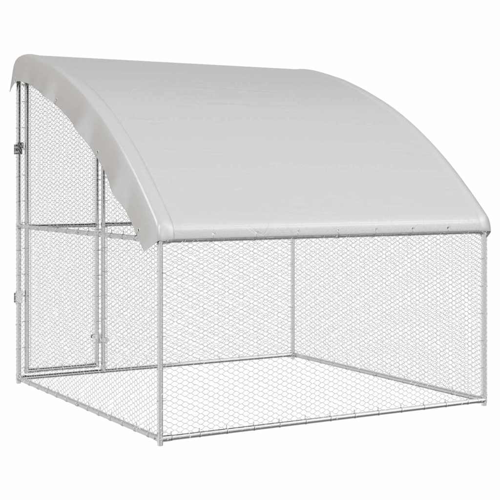 Kippenhok Zilver 2 x 2 x 2 m Gegalvaniseerd staal - Afbeelding 6