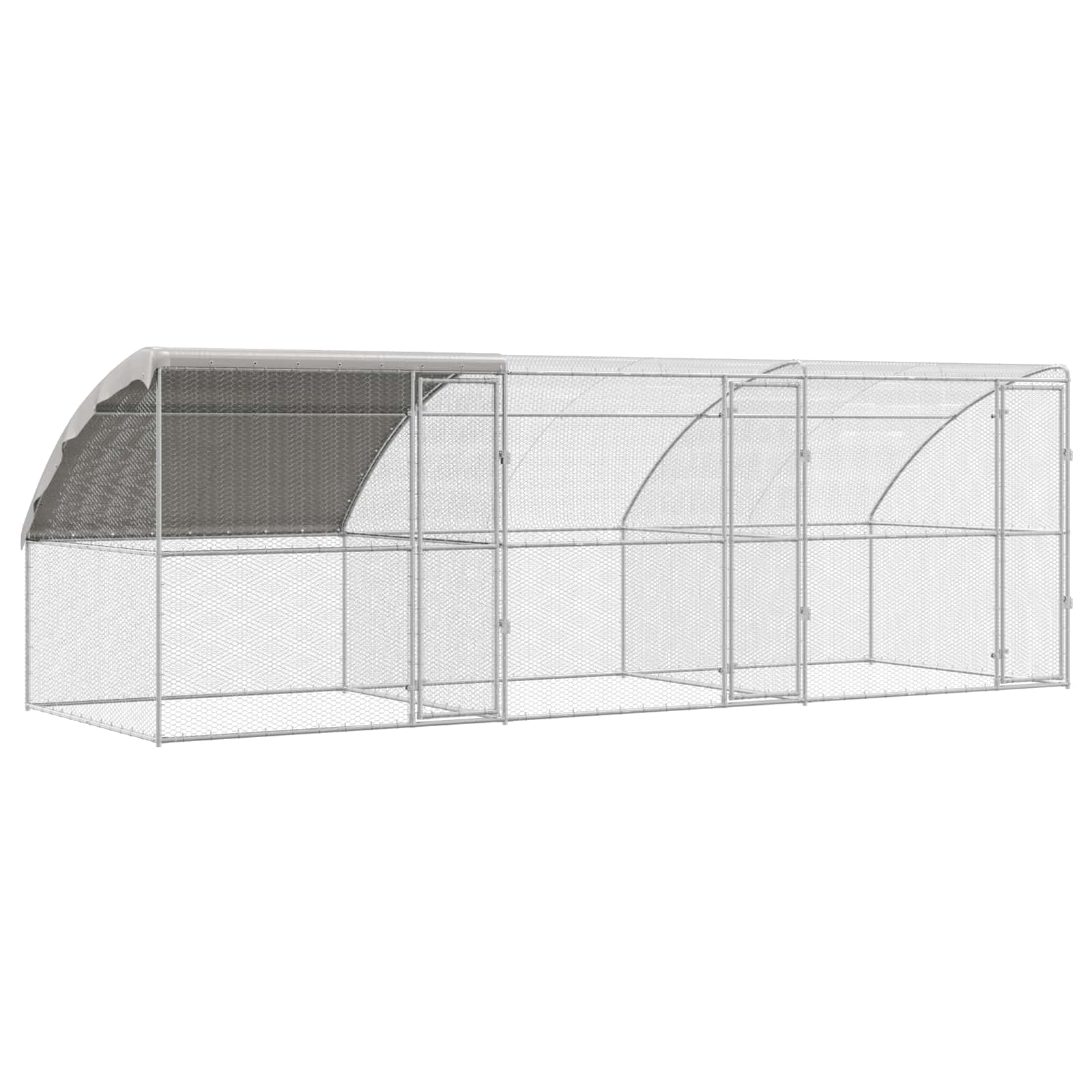 Kippenhok Zilver 600 x 200 x 198.5 cm Gegalvaniseerd staal - Afbeelding 2