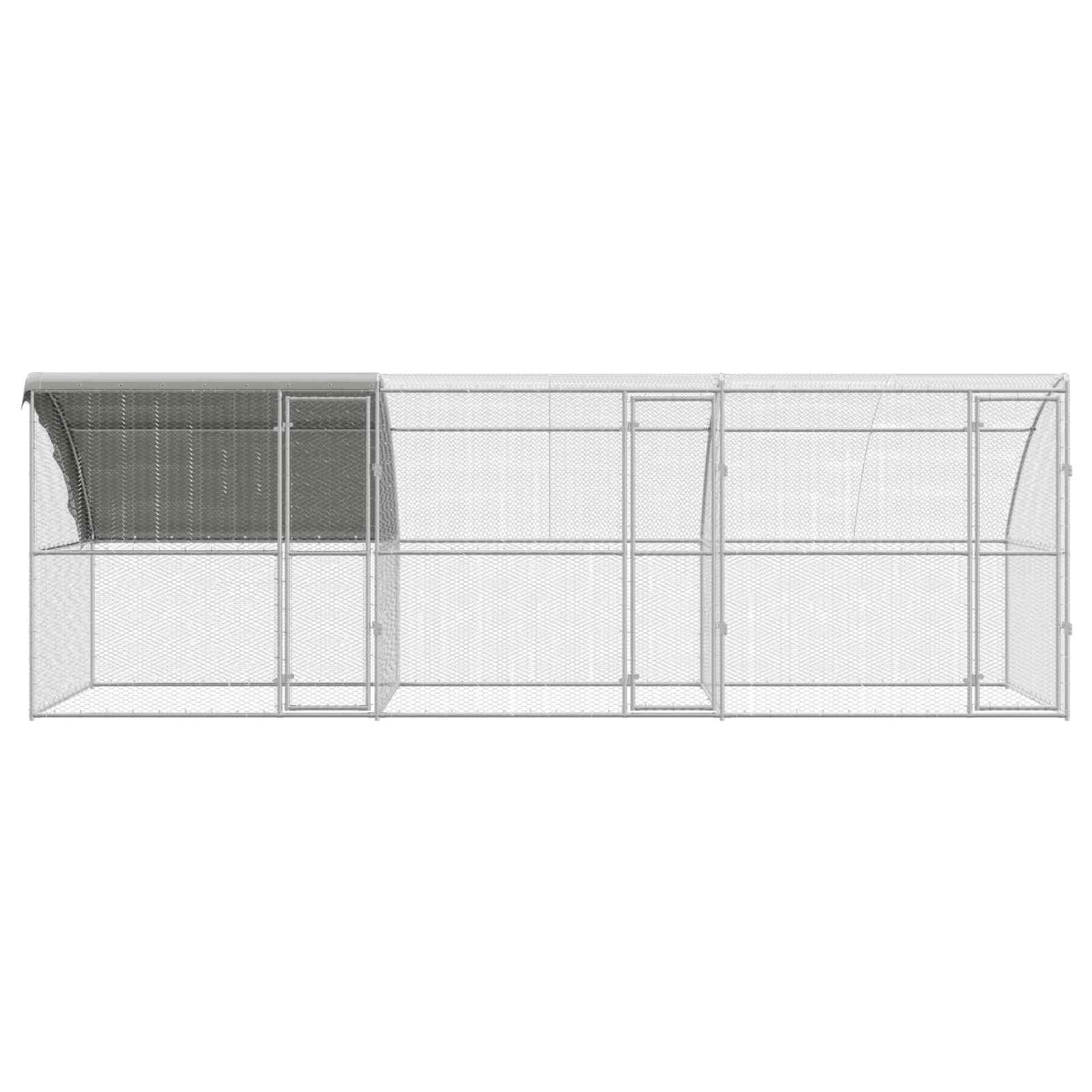 Kippenhok Zilver 600 x 200 x 198.5 cm Gegalvaniseerd staal - Afbeelding 4