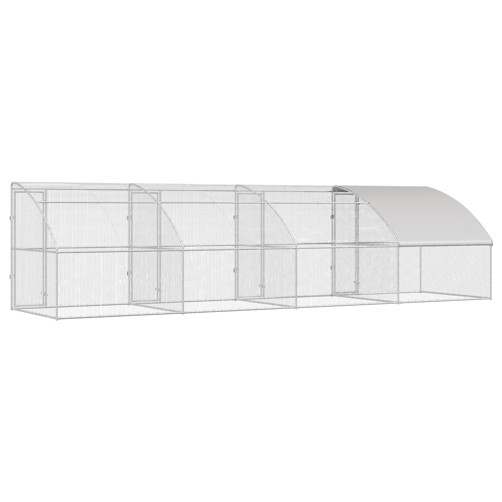 Kippenhok Zilver 800 x 200 x 198.5 cm Gegalvaniseerd staal - Afbeelding 6