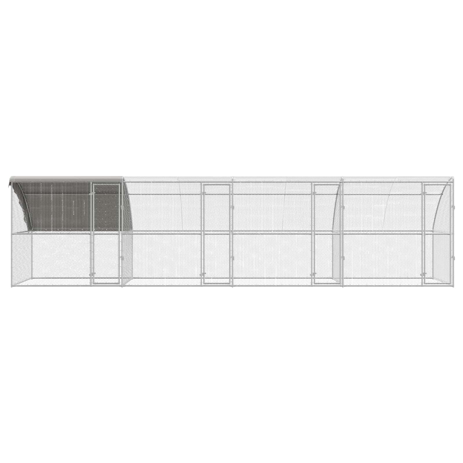 Kippenhok Zilver 800 x 200 x 198.5 cm Gegalvaniseerd staal - Afbeelding 4