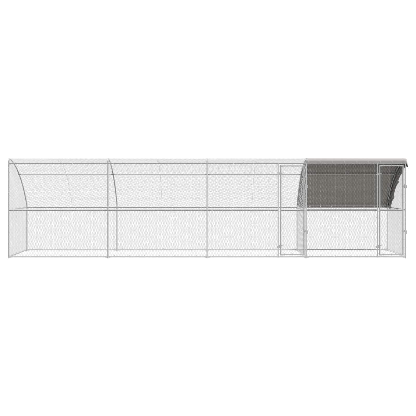 Kippenhok Zilver 800 x 200 x 198.5 cm Gegalvaniseerd staal - Afbeelding 4