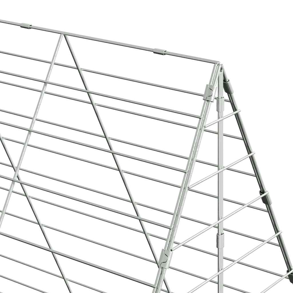 Kippenhok 2 pcs Zilver 600 x 100 x 210 cm Gegalvaniseerd staal - Afbeelding 11