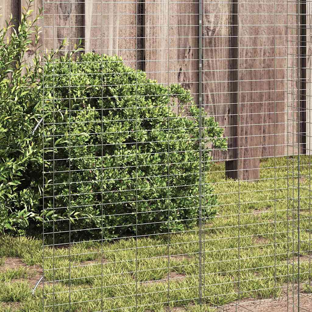 Kippenhok 2 pcs Zilver 600 x 100 x 210 cm Gegalvaniseerd staal - Afbeelding 5