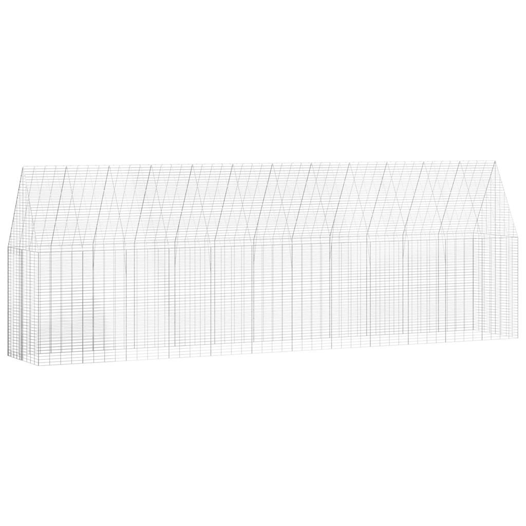 Kippenhok 2 pcs Zilver 600 x 100 x 210 cm Gegalvaniseerd staal - Afbeelding 2