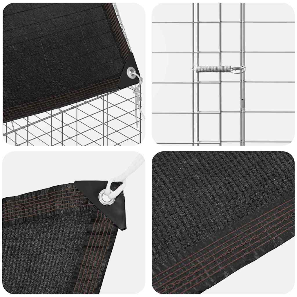 Kippenhok 2 pcs Zilver 600 x 100 x 210 cm Gegalvaniseerd staal - Afbeelding 9